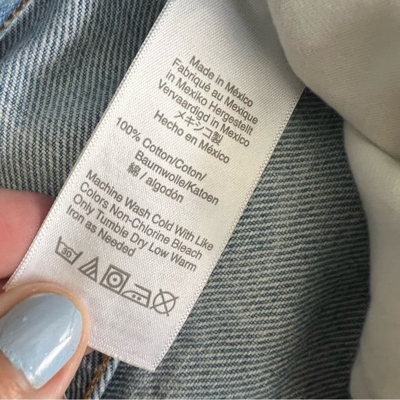 2/25 Madewell Blue Jeans Denim Full Length Classic Straight 26P petite rips - Picture 7 of 8